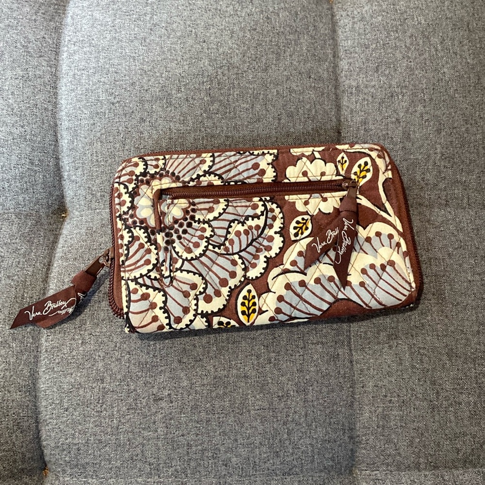 Brown floral Vera Bradley wallet